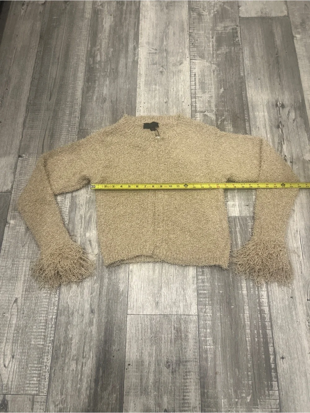NWT Zara Fringed Knit Cardigan Size Large - Picture 2 of 5